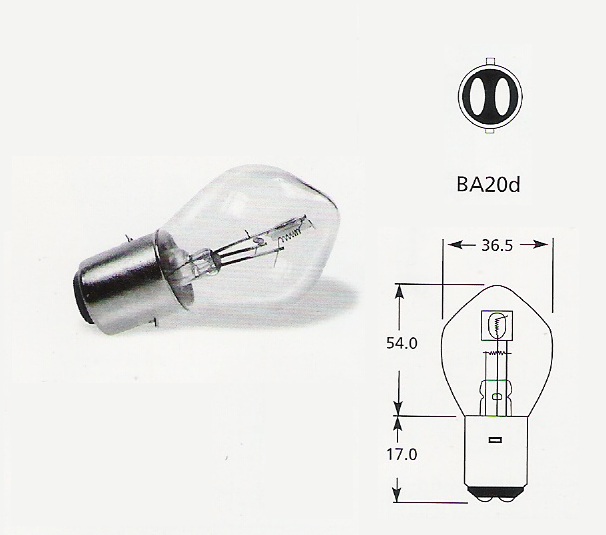 6 volt 35/35w Ba20d